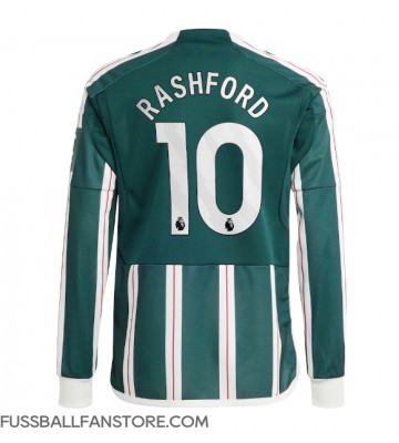 Manchester United Marcus Rashford #10 Replik Auswärtstrikot 2023-24 Langarm
